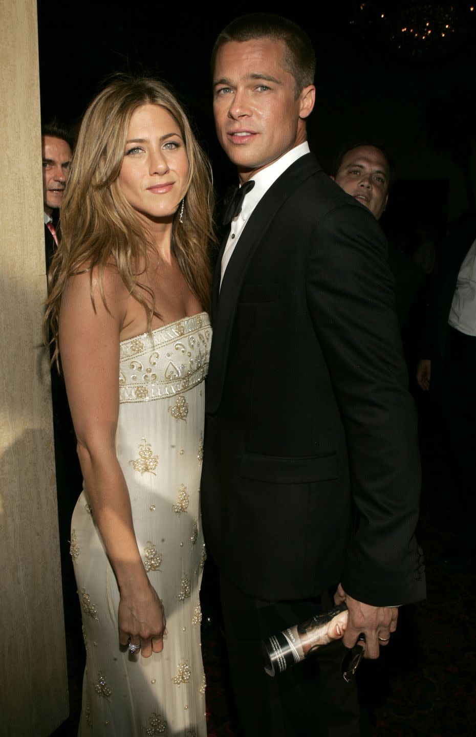 <p>If there's any celebrity wedding we wish we were at, it's this one! Brad Pitt and Jennifer Aniston's 2000 nuptials were the hottest ticket in Hollywood at the time, leading them to spend <a href="https://www.popsugar.com/celebrity/Jennifer-Aniston-Brad-Pitt-Wedding-Facts-43462106" rel="nofollow noopener" target="_blank" data-ylk="slk:$100,000 alone on security;elm:context_link;itc:0;sec:content-canvas" class="link ">$100,000 alone on security</a> for the event. At the end of the day, the wedding cost $1 million. They divorced in 2005. </p>