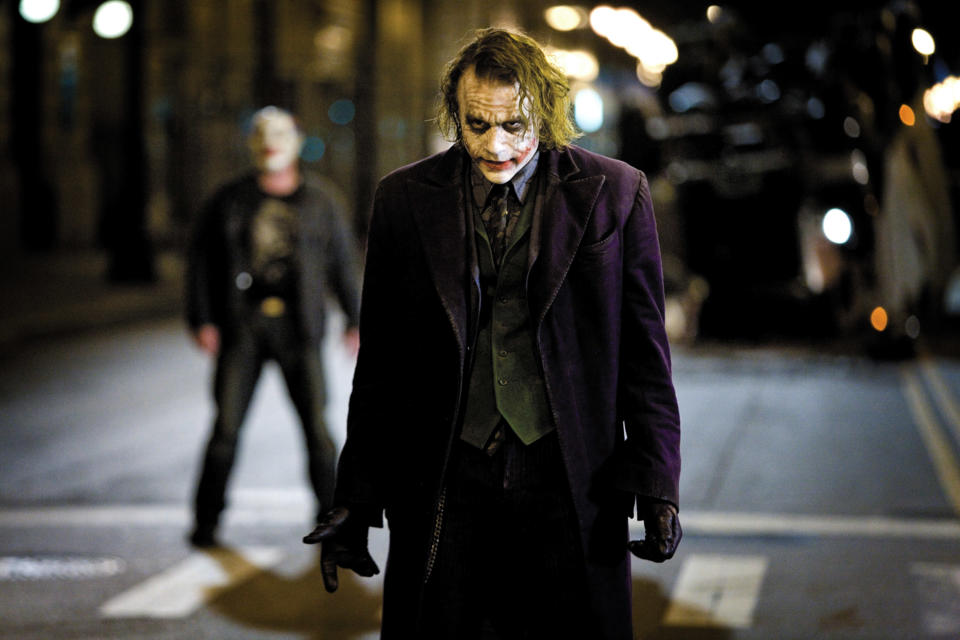 Heath Ledger staring menacingly.