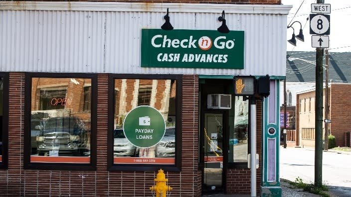 Check ‘n Go Cash Advances and Payday Loans on Scott Street in Covington, Ohio, is shown in 2019. (Photo: Cara Owsley/The Enquirer, Cincinnati Enquirer via Imagn Content Services, LLC)