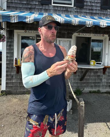 <p>daxshepard/Instagram</p> Dax Shepard eating Dairy Queen