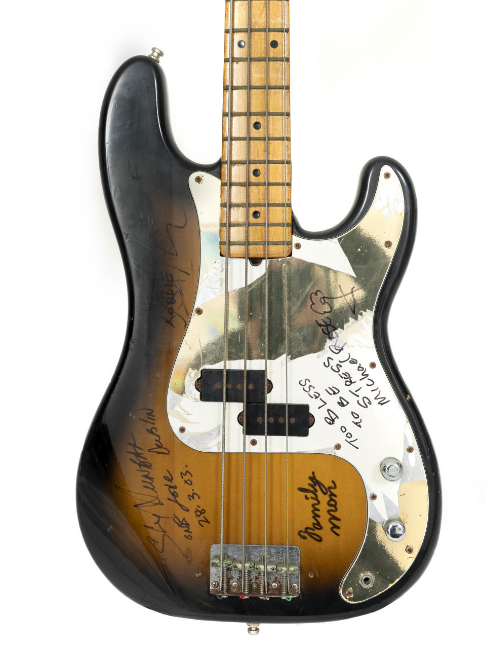 Phil Lynott’s bass guitar from the Chinatown album era (Robert Malone/PA)