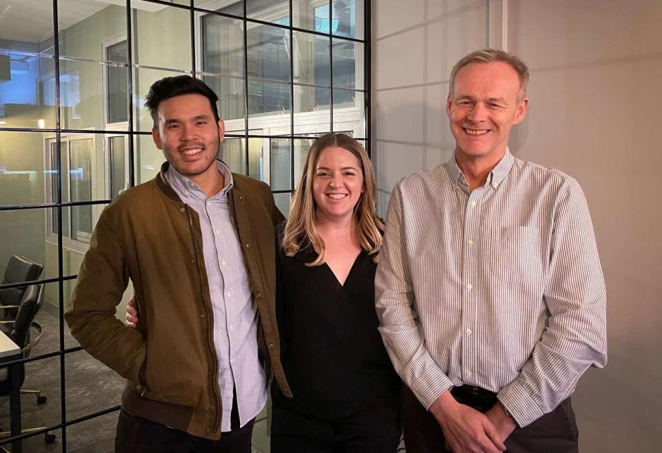 Sparkbox.ai founders Matthew Wong, Linsday Fisher and Kevin Blackmore. <strong>Photo courtesy of Sparkbox.ai</strong>