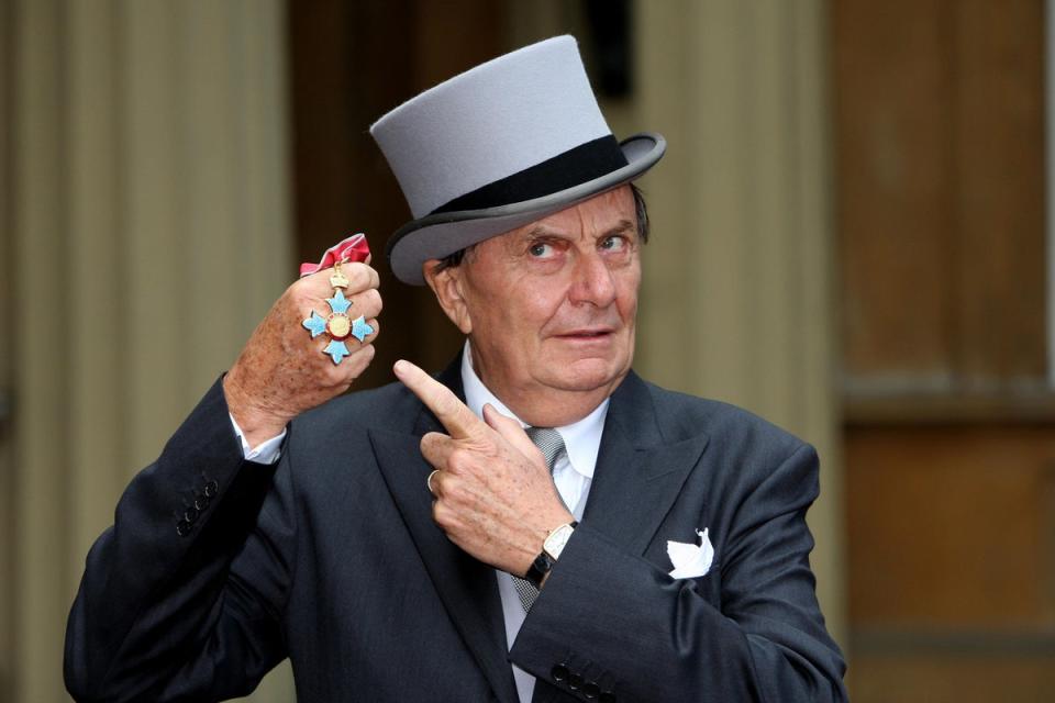 Humphries after receiving his OBE at Buckingham Palace in 2007 (PA)