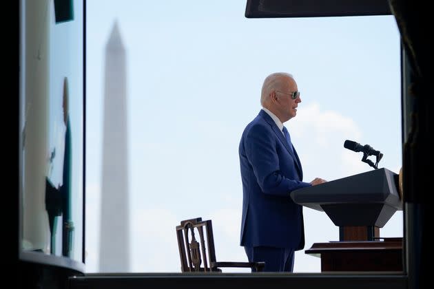 President Joe Biden speaks before signing two bills aimed at combating fraud in the COVID-19 small business relief programs at the White House on Aug. 5, in Washington, D.C. (Photo: Photo by Evan Vucci - Pool/Getty Images)