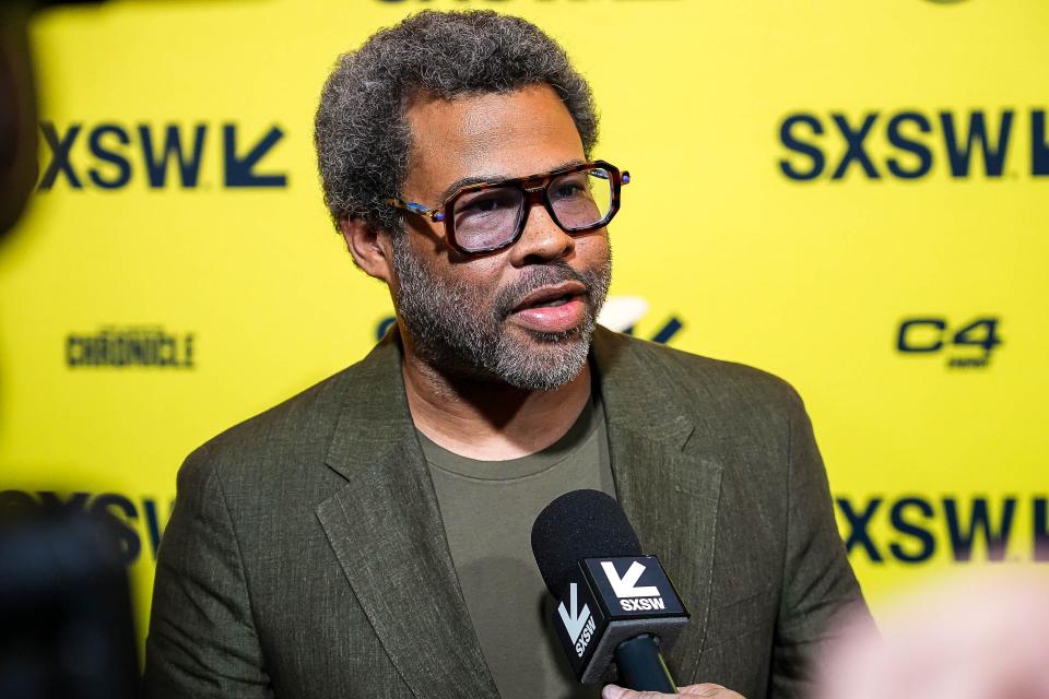 Producer Jordan Peele walks the red carpet ahead of the premiere of Monkey Man at the Paramount Theater in Austin, Texas on the fourth day of South by Southwest on Monday, March 11, 2024.