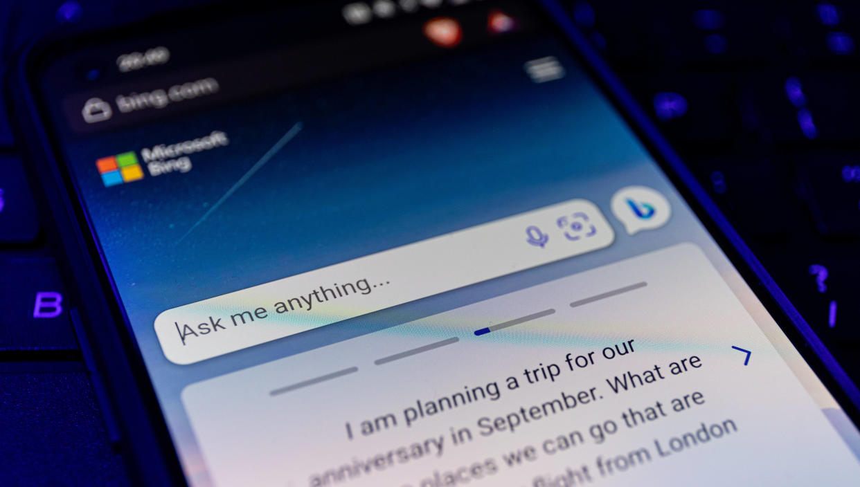  Bing with ChatGPT on a phone 