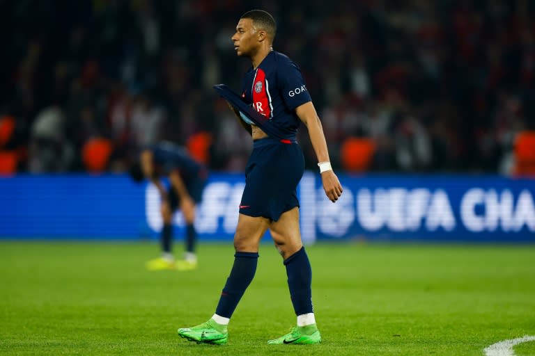 <a class="link " href="https://sports.yahoo.com/soccer/players/3893765/" data-i13n="sec:content-canvas;subsec:anchor_text;elm:context_link" data-ylk="slk:Kylian Mbappe;sec:content-canvas;subsec:anchor_text;elm:context_link;itc:0">Kylian Mbappe</a> had hoped to play his last game for Paris Saint-Germain in next month's Champions League final (Odd ANDERSEN)