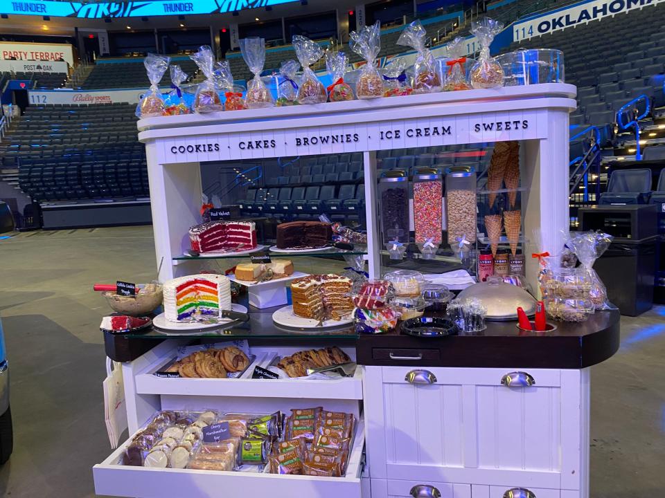Levy's Famous Dessert Cart features confections ranging from cookies and cakes to candy, ice cream, brownies and more.