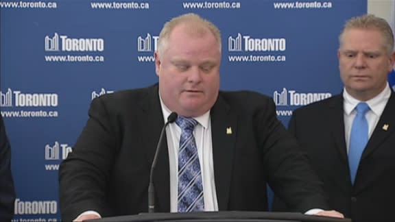 Toronto Mayor Rob Ford 'thankful'