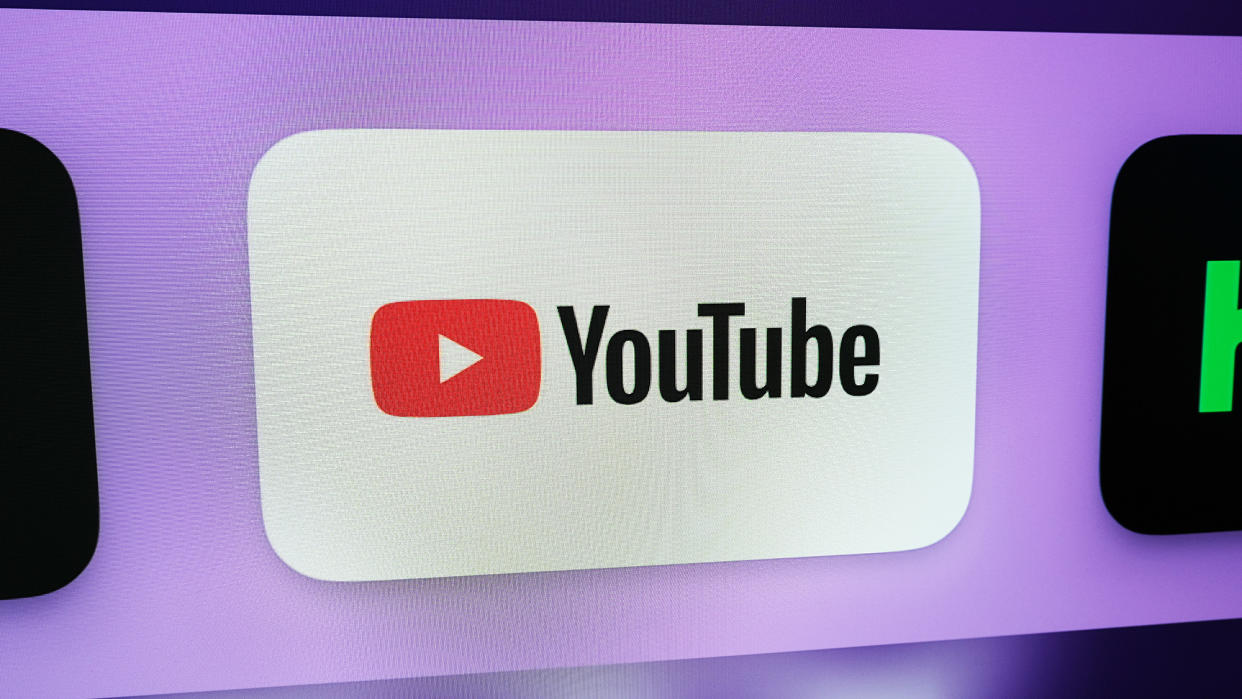  A shot of the YouTube app icon on the Apple TV 4K home screen 