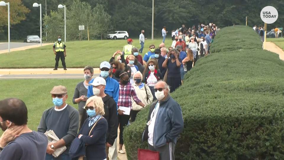 The surge in voting has led to hours long wait times in states, like Georgia and Wisconsin, that have in-person early voting.