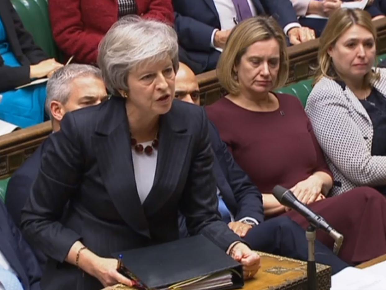 The prime minister could offer a pact to Labour and the opposition parties: support a people’s vote where the government’s deal is an option: PA