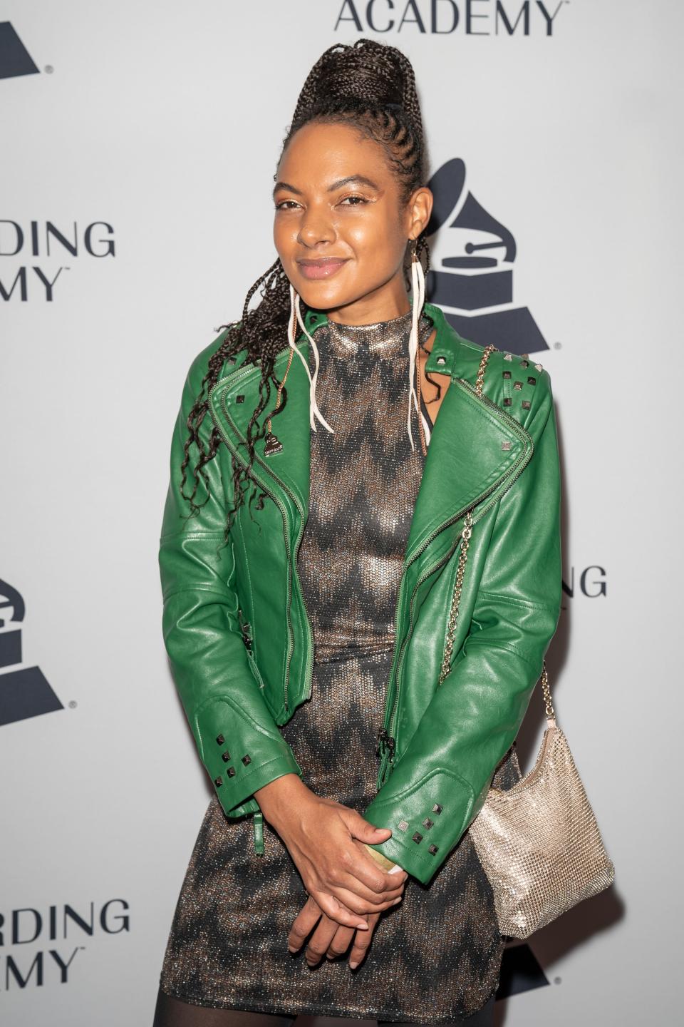 Allison Russell on the red carpet during the Nashville Chapter Grammy Nominee Celebration at the Hutton Hotel in Nashville, Tenn., Wednesday, Jan. 18, 2023.