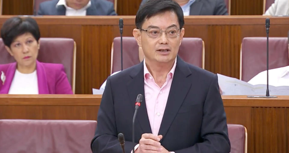 Singapore’s Finance Minister Heng Swee Keat (Screen grab of Ministry of Finance video on YouTube)