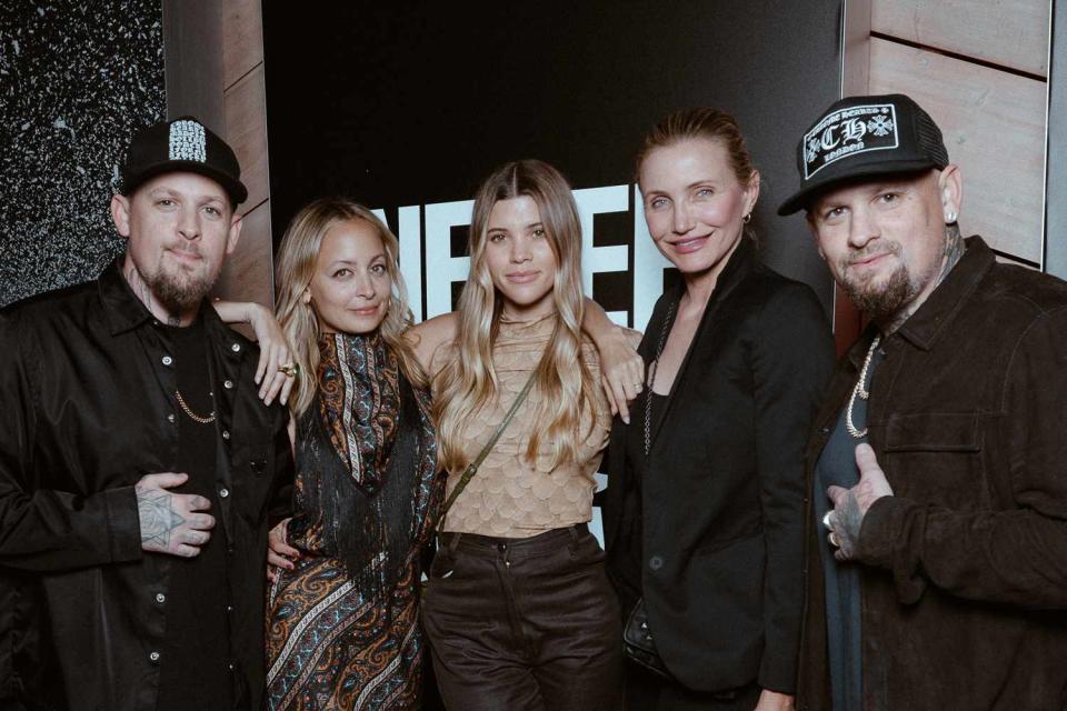 <p>Jordan Kelsey Knight</p> (L-R) Joel Madden, Nicole Richie, Sofia Richie, Cameron Diaz, Benji Madden