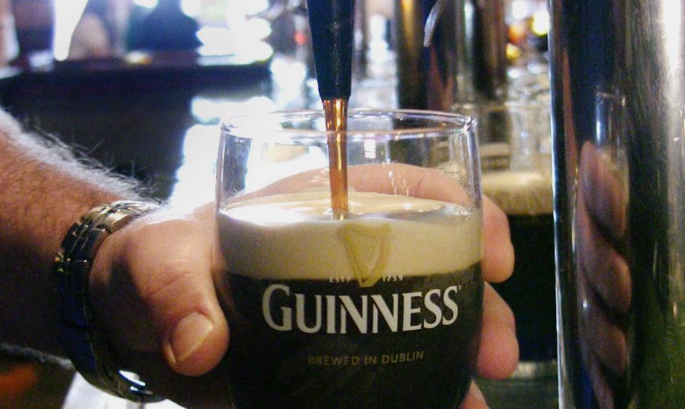 Guinness pairs well with Do-Si-Dos.