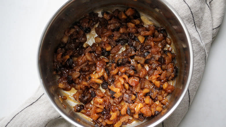 chutney in metal pot