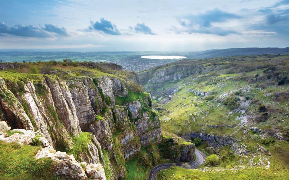 You'll find the Mendip Hills to the south of Bristol and Bath