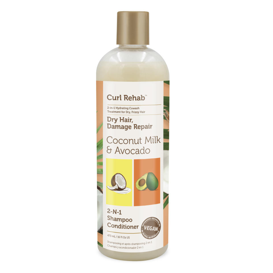 Curl Rehab Coconut Milk & Avocado Shampoo Conditioner, Best Moisturizing Shampoo for Dry Scalp