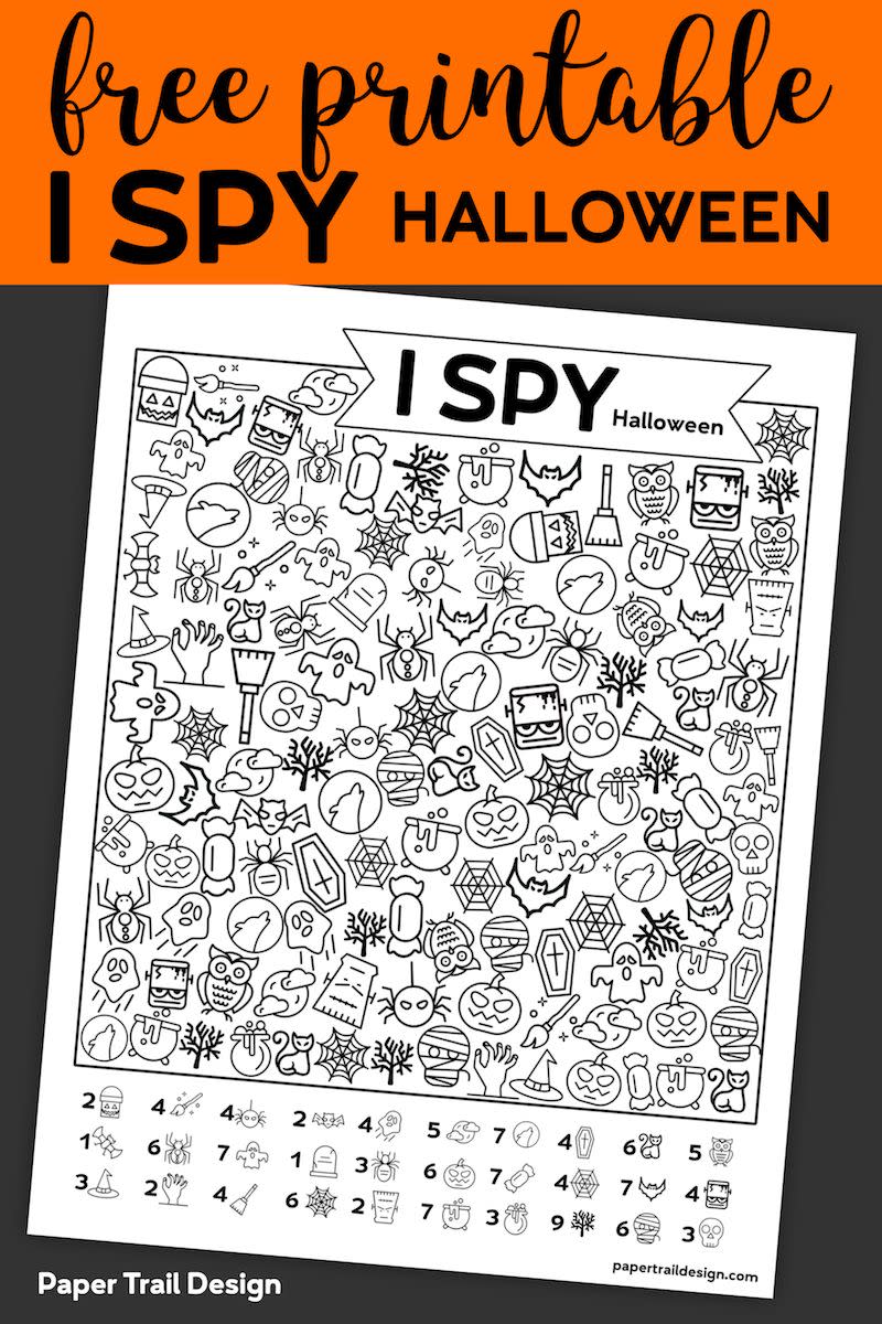 28) Printable Halloween “I Spy” Activity