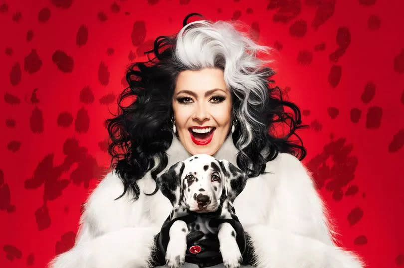 Kym Marsh as Cruella de Vil role in 101 Dalmatians