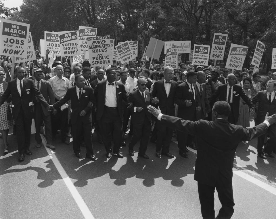 In 1963, 250,000 people marched on Washington to demand equal rights. By 1968, laws had changed. But social progress has since stalled. United States Information Agency