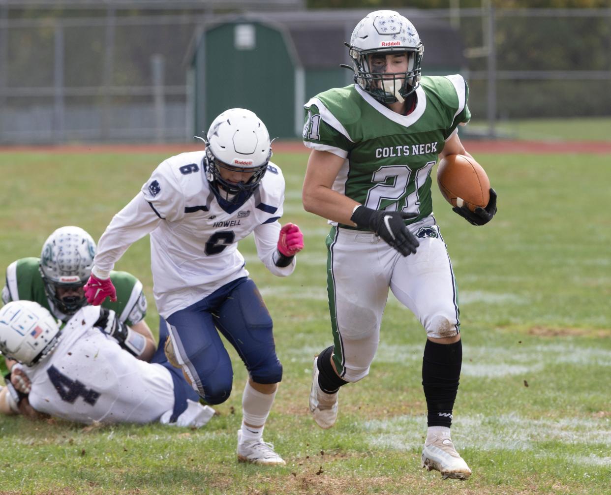 Colts Neck running back Chris Scully, shown last year, ran for 191 yards and four TDs Saturday in Colts Neck's 41-0 win over Toms River South in a NJSIAA South Group 4 quarterfinal.