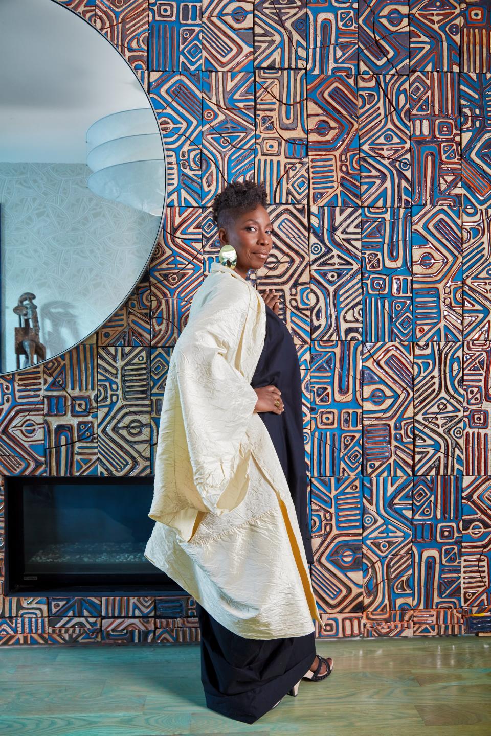 Black Artists + Designers Guild founder Malene Barnett inside her Brooklyn townhouse.