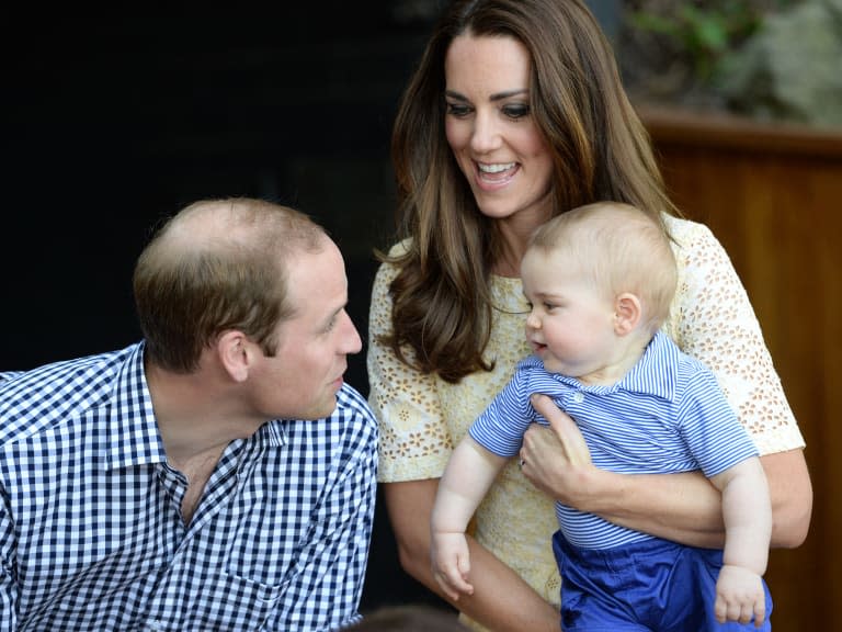 William Kate and George at the zoo