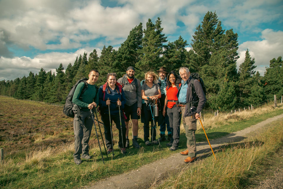 Scarlett Moffatt and six other celebrities take on the spiritually significant trek. (BBC)