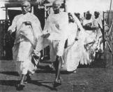 Mahatma Gandhi on his way to Congress, 1932 (Photo by Universal History Archive/Getty Images)