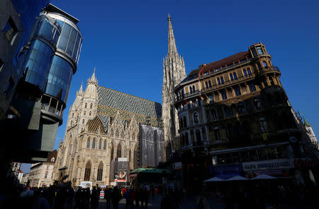 St. Stephen's cathedral (Stephansdom) is pictured in Vienna, Austria, March 13, 2017. REUTERS/Leonhard Foeger