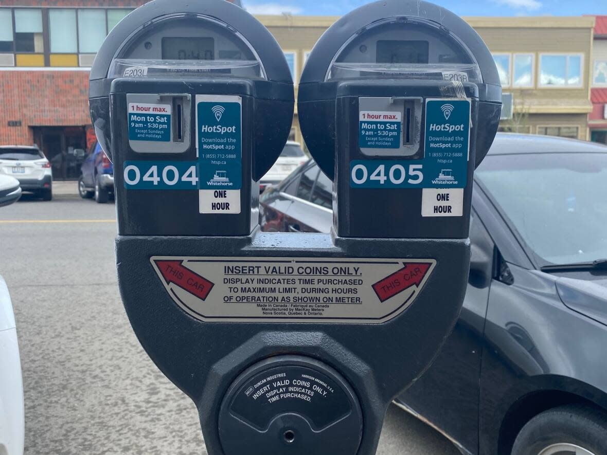 A new app launched in Whitehorse on May 29. It allows for remote parking payment. (Amy Kenny - image credit)