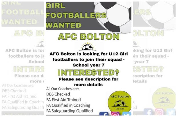 Footballers wanted to join a new girls team