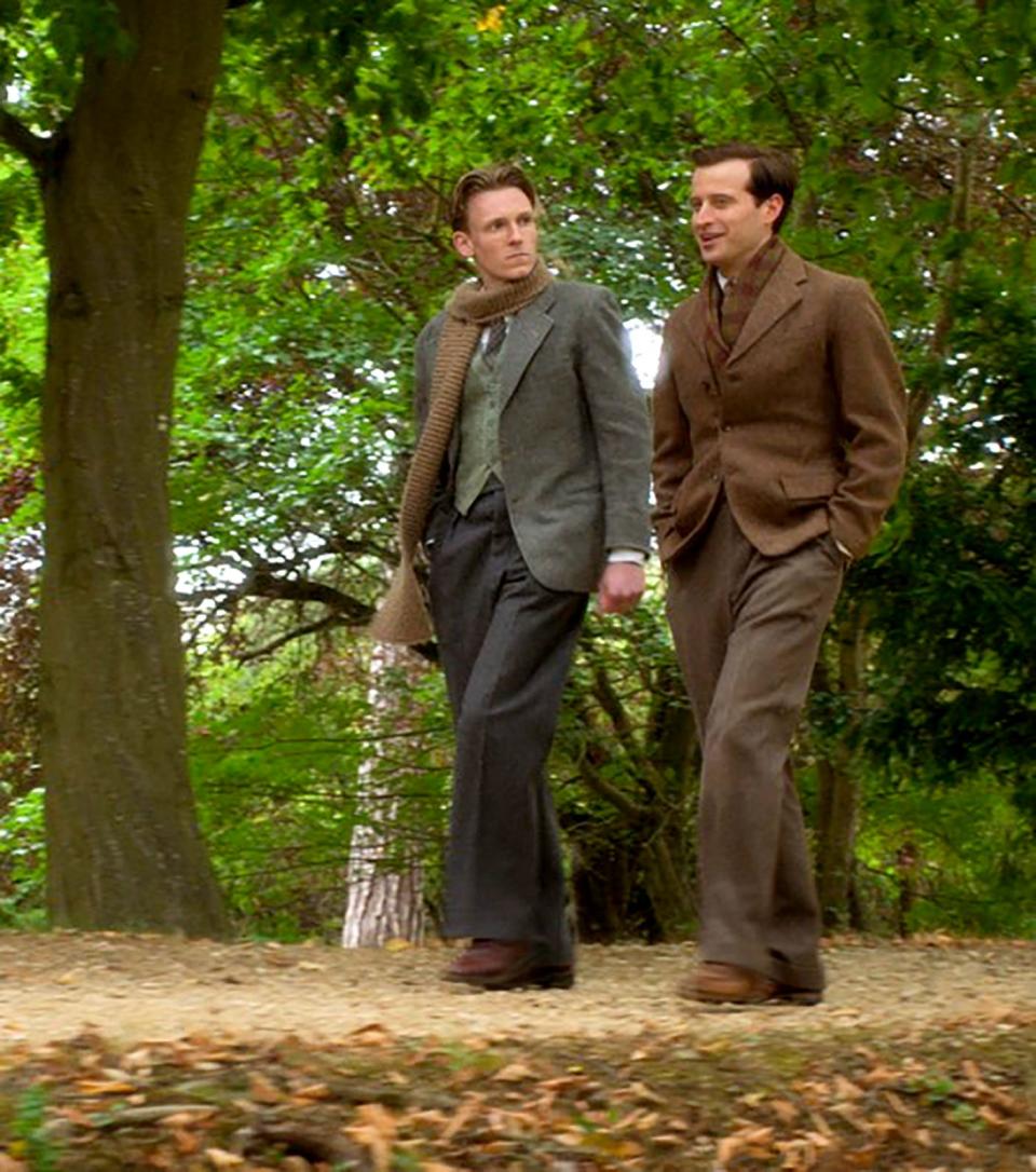 Along Addison’s Walk in Oxford, England, C.S. Lewis (Nicholas Ralph, right) and his friend J.R.R. Tolkien (Tom Glenister) discuss whether Jesus is God in “The Most Reluctant Convert: The Untold Story of C.S. Lewis.”