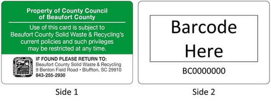 Beginning in late January, the new decal cards will be issued to all new applicants for Beaufort County’s trash and recycling drop-off program. Sticker decals will still be accepted at convenience centers following the change.