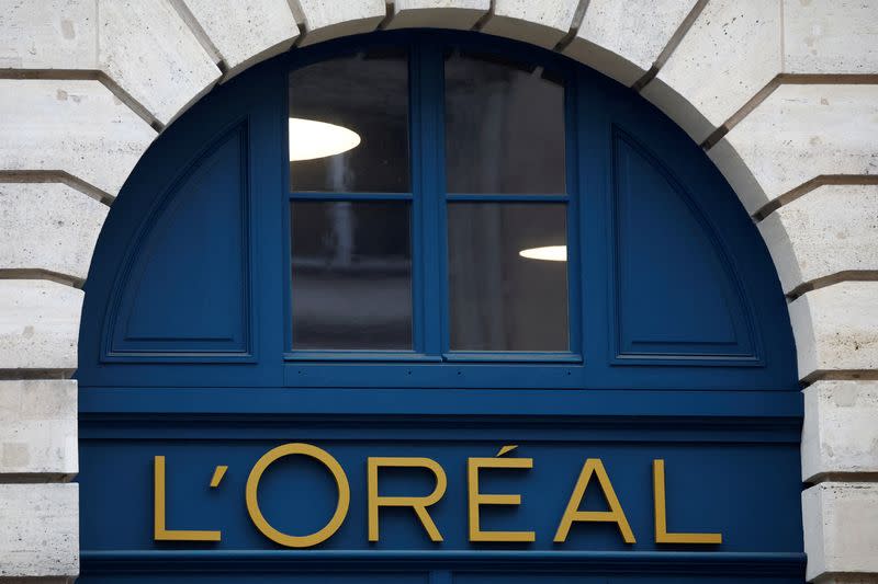 The logo of French cosmetics group L'Oreal in Paris