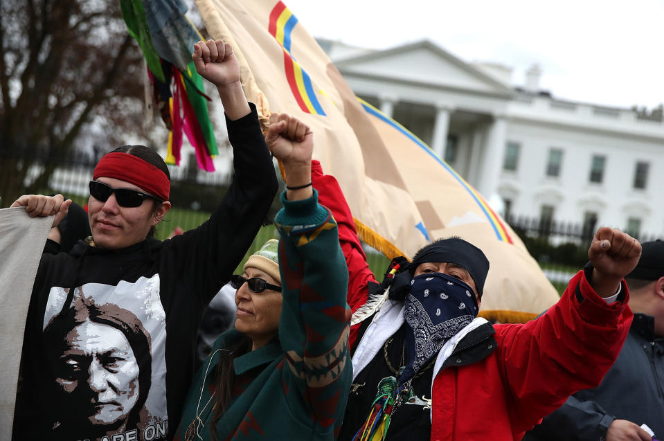 Protesting the Dakota Access pipeline, Native Americans march on Washington, D.C.