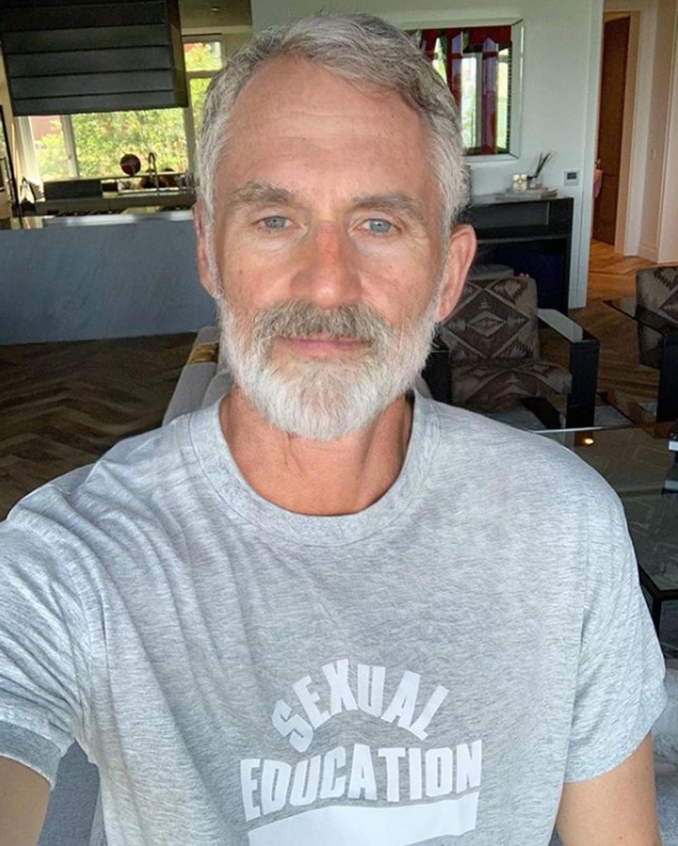 The Cleveland Cavaliers forward, who won the NBA championship in 2016, looks distinguished with a silver beard and hair.