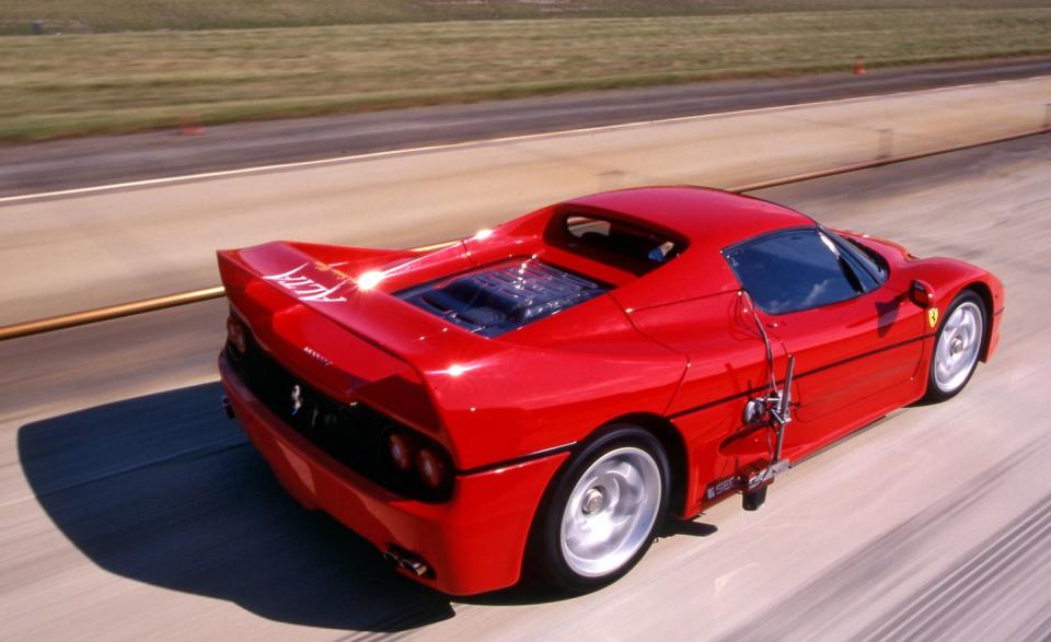 <p><em>January 1997</em></p><p>What We Said: “There are two things you should know about the Ferrari F50. First, no one we know in all of the world has measured its performance. Second, it doesn’t matter if you’re richer than Ted and Jane; you can’t buy one. . . . [I]f there did exist some Oliver Stone–style conspiracy to keep us from measuring an F50, no one had explained its purpose. The lone theory ever posited, at least for publication, came from a dealer who would only speak anonymously. ‘Understand that Ferrari, the company, has a big ego,’ he said. ‘And the F50 probably isn’t as fast as the F40. I’m sure it would prefer this go unsaid.’ . . . The F50’s [194-mph] top speed is shy of an F40’s by 3 mph. It is 8 mph below the factory’s claim. It’s also 4 mph beyond the 8500-rpm redline-a cardinal sin, except when the test driver owns the supercar in question. . . . The computer spits out some amazing figures: A 60-mph dash in 3.8 seconds. The quarter-mile in 12.1 seconds at 123 mph. . . . [T]hese times are essentially identical to the F40’s, whose twin turbos made it more difficult to launch. In fact, once beyond the quarter-mile traps, the F40 surpasses the F50 at every speed we measured. By 170 mph, the older F40-despite spotting the F50 four cylinders, 28 valves, and 35 hp-would be a full half-second ahead. More than 100 feet ahead. . . . ‘Supercars, you know, there’s always another one that’s faster,’ says [owner Andy] Evans philosophically. ‘I could buy a McLaren [F1], spend twice the money, go more than 200 mph. But to me, that’s not the point. I think Ferraris are the greatest sports cars on earth-I wouldn’t race anything else.’ ”</p>