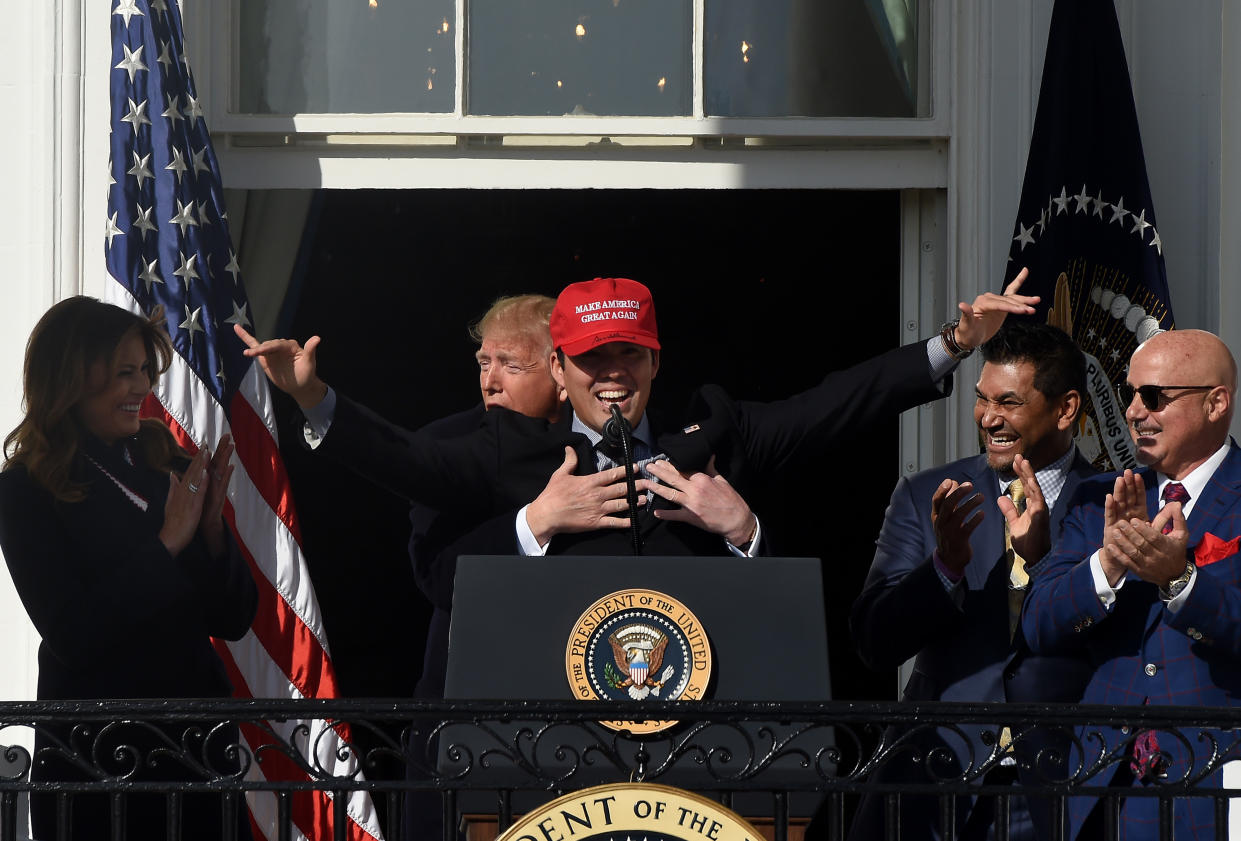 Kurt Suzuki and President Donald Trump, BFFs? (Getty)