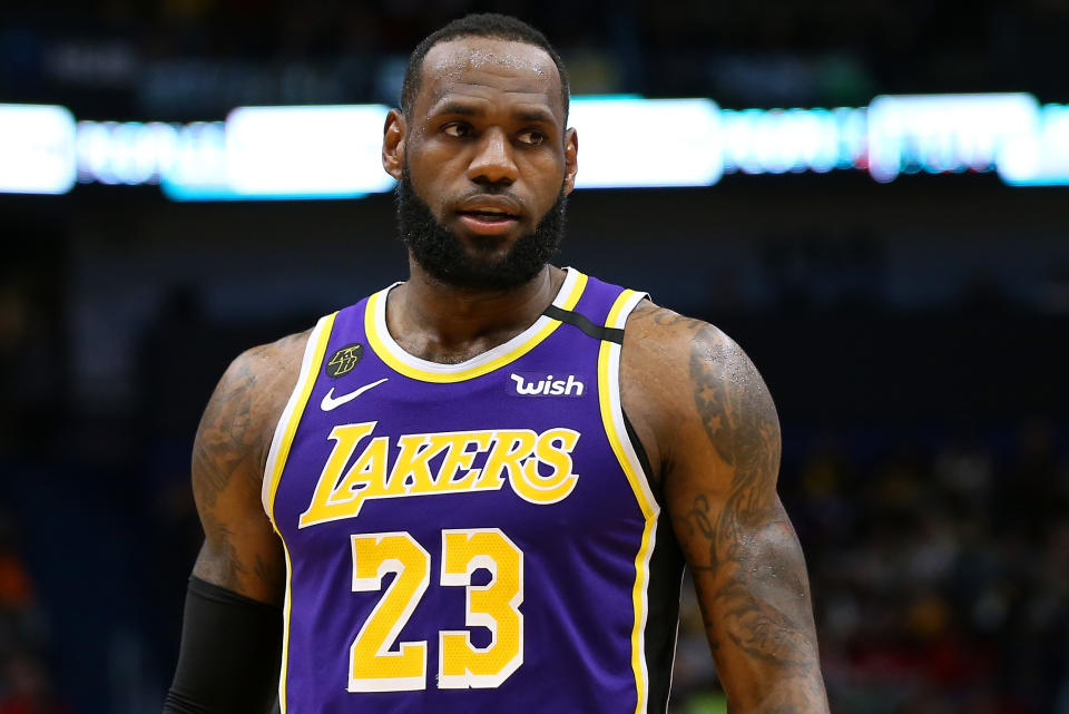 LeBron James says he'd be "disappointed," but is willing to play games without fans if necessary. (Photo by Jonathan Bachman/Getty Images)