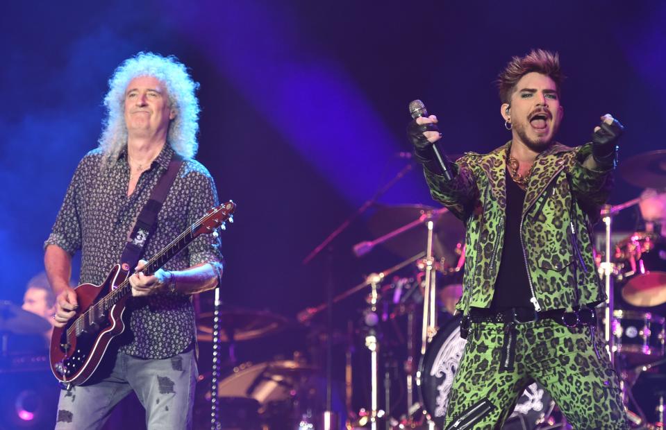 Queen and Adam Lambert perform at the Fire Fight Australia, a concert for National Bushfire Relief in Sydney on Feb. 16, 2020. (Photo:  Peter Parks/AFP via Getty Images)