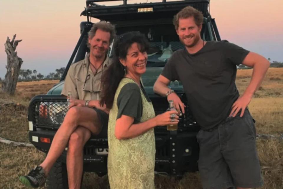 Tania Jenkins and Mike Holding with Prince Harry (Netflix)