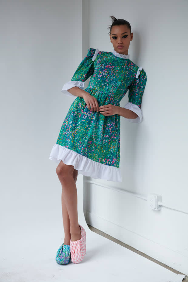 <p>A look from the Batsheva Spring 2021 collection. </p>