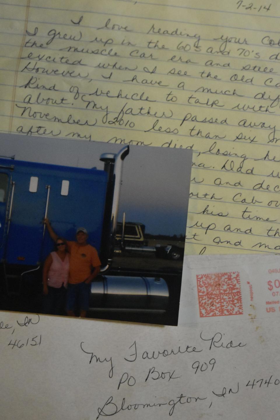 This letter and photo arrived in the mail in 2014. A decade later, the story became a My Favorite Ride column.