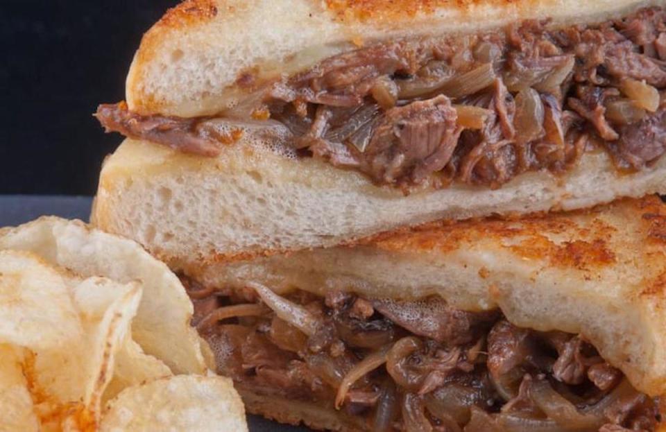 <p>Kansas City Chief fans might recognize the Arrowhead short rib melt from Arrowhead Stadium in Missouri. This recipe pairs tender short ribs with simple ingredients like chopped onion, beef stock, tomato sauce and two <a href="https://www.thedailymeal.com/travel/cheese-around-the-world-everyone-should-try?referrer=yahoo&category=beauty_food&include_utm=1&utm_medium=referral&utm_source=yahoo&utm_campaign=feed" rel="nofollow noopener" target="_blank" data-ylk="slk:different types of cheese;elm:context_link;itc:0;sec:content-canvas" class="link ">different types of cheese</a>.</p> <p><a href="https://www.thedailymeal.com/recipes/arrowhead-short-rib-melt?referrer=yahoo&category=beauty_food&include_utm=1&utm_medium=referral&utm_source=yahoo&utm_campaign=feed" rel="nofollow noopener" target="_blank" data-ylk="slk:For the Arrowhead Short Rib Melt Recipe, click here;elm:context_link;itc:0;sec:content-canvas" class="link ">For the Arrowhead Short Rib Melt Recipe, click here</a></p>