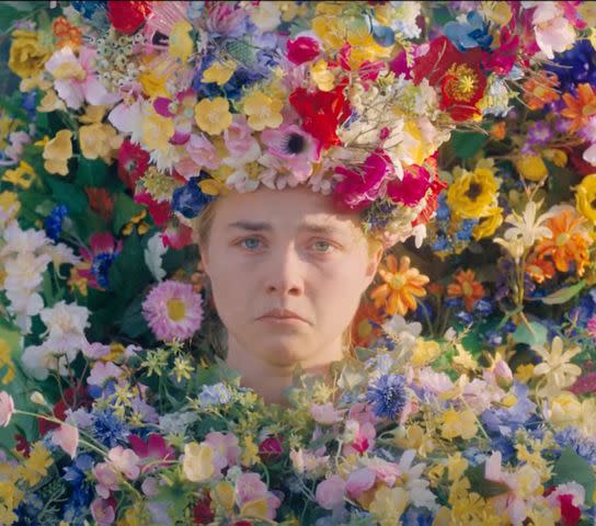 <p>A24</p> Florence Pugh in Midsommar (2019).