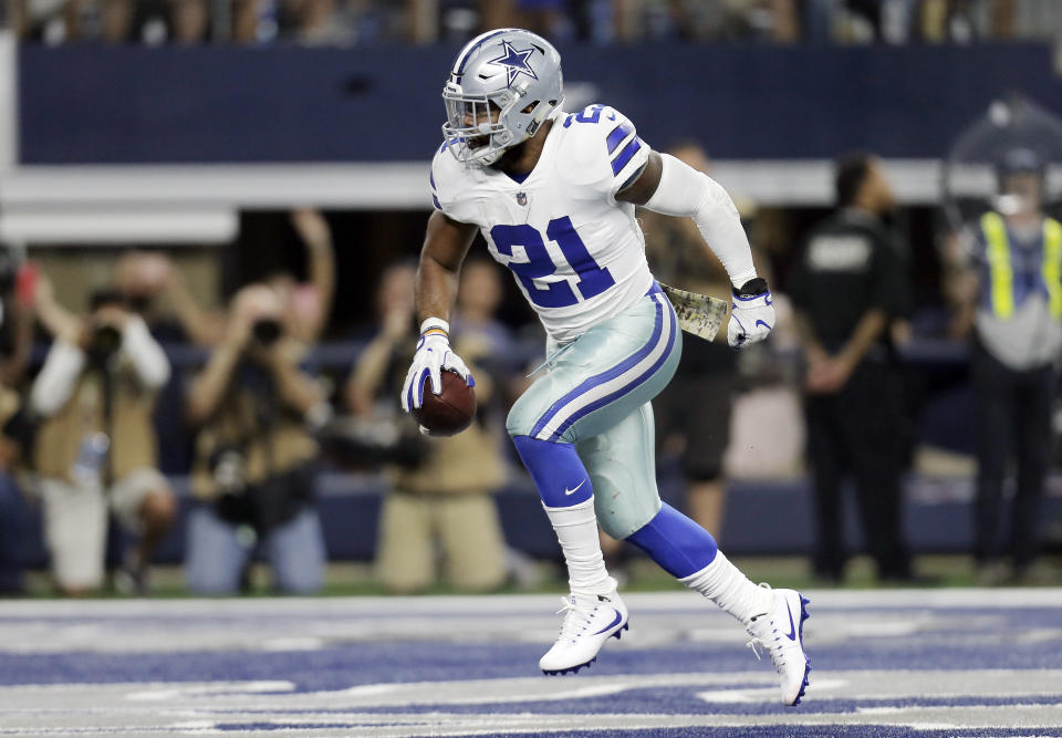 Dallas Cowboys running back Ezekiel Elliott is second in the NFL in rushing yards. (AP)