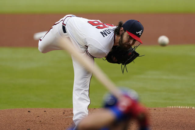 Atlanta Braves pitcher Ian Anderson (36) is photographed at the